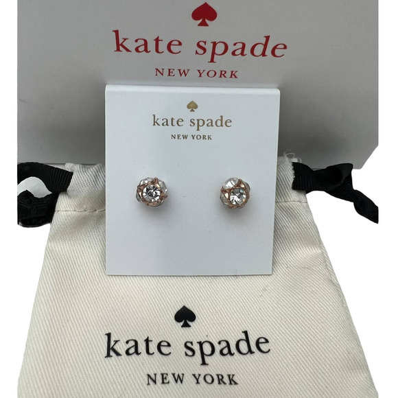 kate spade Jewelry - Kate Spade Lady Marmalade Rose Gold Stud Earrings NWT